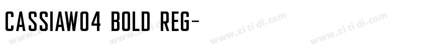 CassiaW04 Bold Reg字体转换
